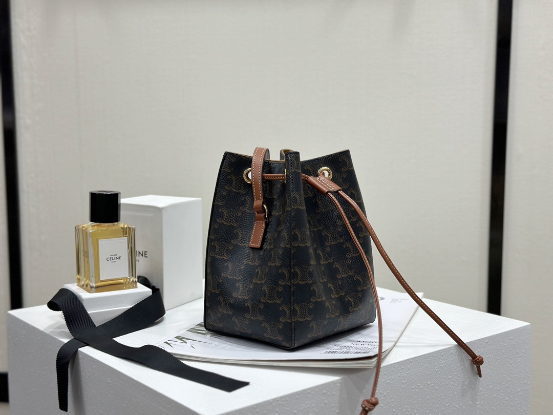 CELINE SAILOR Extra-Small Signature Print Calfskin Bag