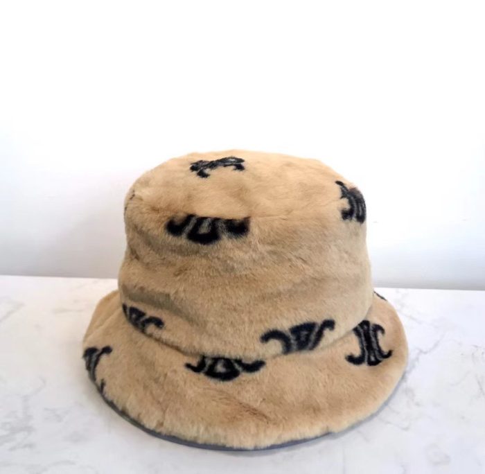Celine Triomphe Furry Hat.