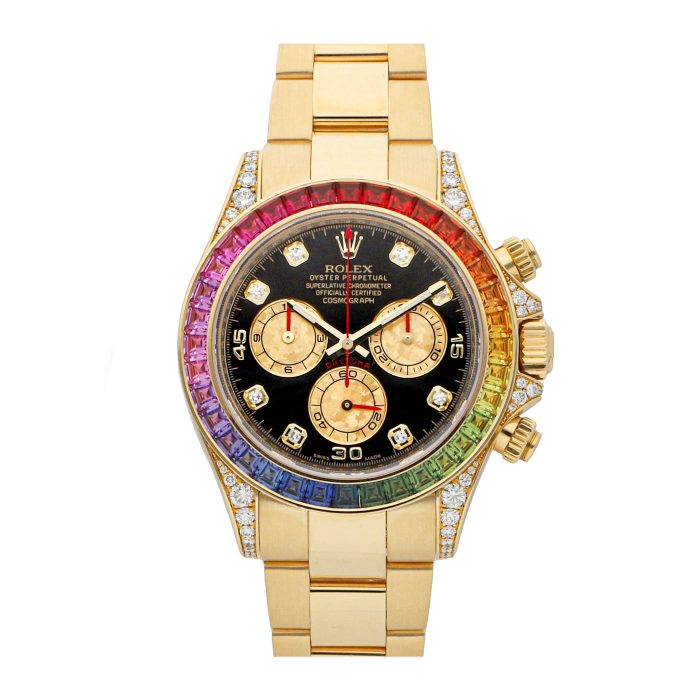 Rolex 116595 Cosmograph Daytona Rainbow 18k Rose Gold 40mm